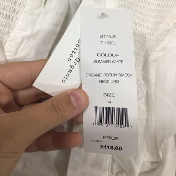 French Connection White Long Sleeve Dress - Picture 3 of 4